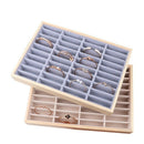 Fashion Solid Bamboo Wood Jewelry Display Tray Earrings, Pendant, Bangle, B