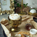 Sweetgo Candle Holder Lace Edge Mini Cupcake Stand Metal Iron Singlecup Tab