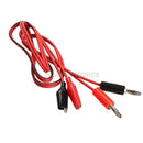 1 Pair Alligator Testing Cord Lead Clip to Banana Plug for Multimeter Test  hv2n