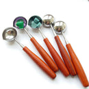 Wood Handle Sealing Wax Spoon Anti Hot Wax Spoon Wax Stamp Sealing Wax Spoon JR