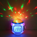 Kids Room Sky Star Night Light LED Projection Lamp Music Alarm Clock Calendar