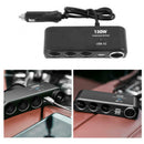 4 way Cigarette Lighter Socket Splitter 12V Dual USB Charger Power Adapter Car