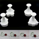 DIY Christmas Snowman Fondant Cake Mold Biscuit Cookie Plunger Cutters Decor ME