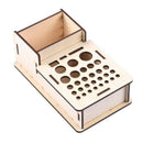Wooden Storage Box Studio Modeling Tools Paint Brushes Holder Rack Display