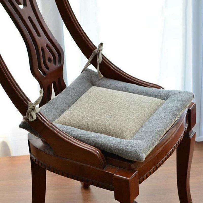 Flax Soft Cotton Cushion Pad Seat Home Car Office Outdoor Dining Gray 45cm