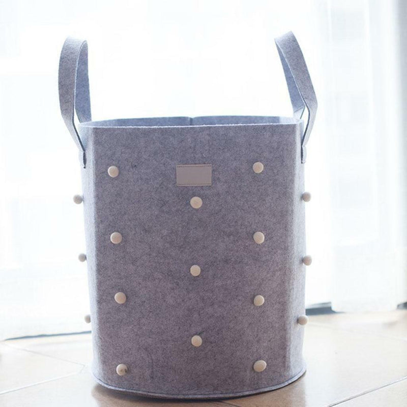 Handmade Cotton Felt Laundry Basket Kid's Toys Sundries Storage Basket Case