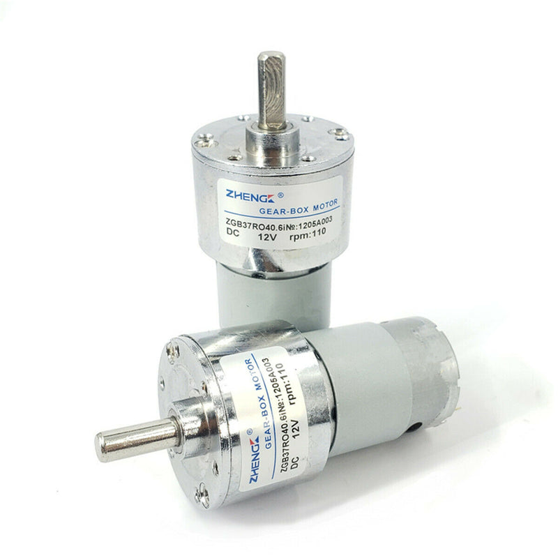 DC 6V-12V 110RPM Large High Torque Metal Gear Box Electric Gear Reduction Motor
