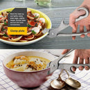 Pizza Pan Gripper for Deep Pizza Pans,Heavy Duty Cast Aluminum Pan Tongs,Gr