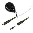 24PCS Carp Fishing Run Rig Rubber Sleeve+Swivels Lead Stopper Covert Safe Sys FT
