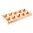 Wooden Succulents Flowerpot 10 Girds Unpainted Box Home Office Decoration