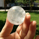 Natural Rainbow Clear Quartz Crystal Ball Healing Lucky Magic Sphere Decor 40MM