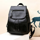 Fashion Women'S Backpack Teen Leather Fit Teen Girl Casual Black Backpack L N7L9