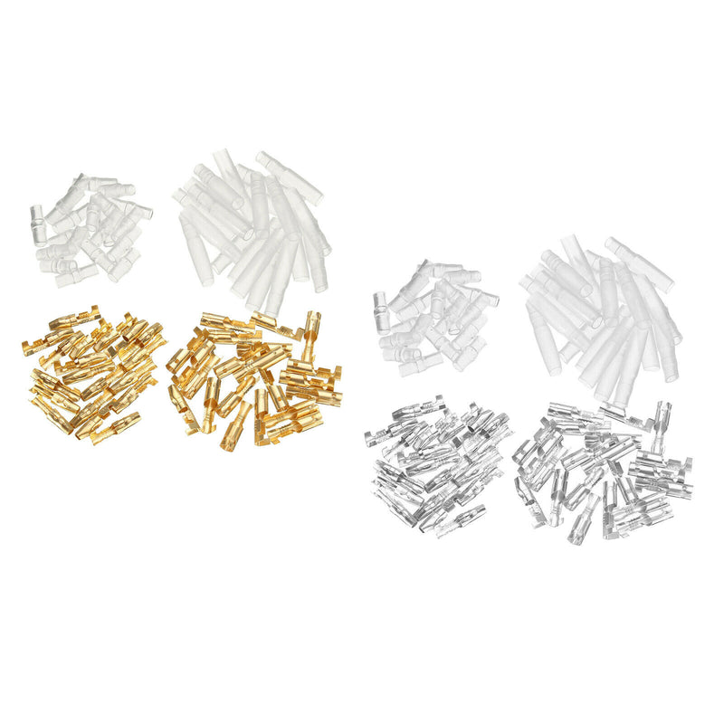 400x 4mm Male & Female Bullet Terminals Wire Connector w/ Insulating Sleeves