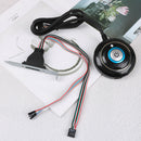 Desktop PC case switch with dual USB ports + power reset button + LED lights  Ew