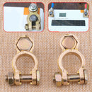 2pc Battery Copper Terminal Pile Clamp Clips Screw Connector Negative & Positive