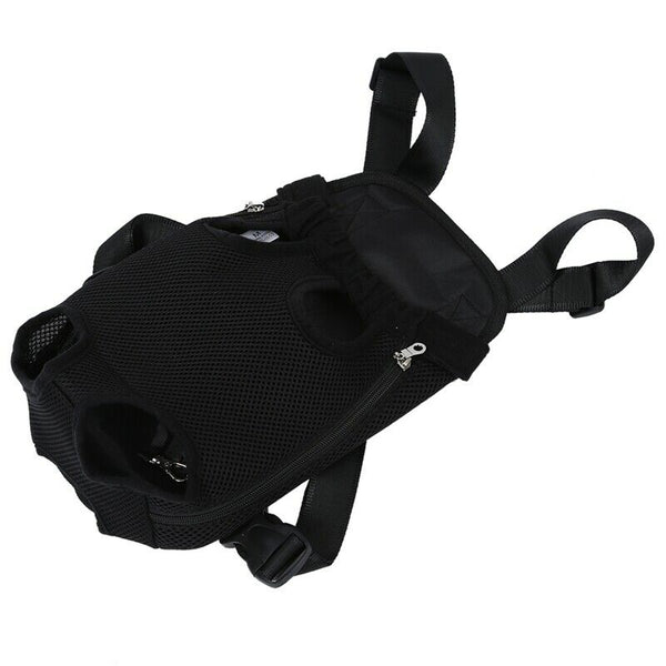 Black Dog Pet Cat Carrier Backpack Bag Net Adjustable M R1U9
