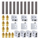 10pcs 30MM Length Extruder 1.75mm Throat Tube and 10pcs Brass Extruder Nozz