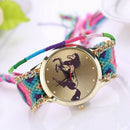 woman National Wind Weave DIY Pentium horse Bracelet Watch 10#