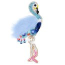 Blue Swan Rhinestones Sequins Patch Beads Clothes Applique DIY Accessories
