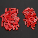 300Pcs (50set) 2.54mm JST SYP 2-Pin Female & Male Red Plug Housing Crimp Te