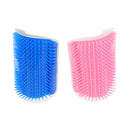 2pcs Cat Hair Grooming Slicker Corner Brush Comb Self Massage Catnip Included
