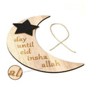 1set Eid Mubarak Happy Ramadan Moon Shaped Home Decoration Best For Muslims V7L8