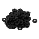 M5 x 10mm x 1mm Black Nylon Flat Washers Gaskets Spacers 100PCS M1V7