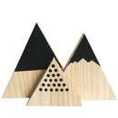 3Pcs/Set Handmade Decoration Nordic Top Woodland Wood Mountain Decorative K