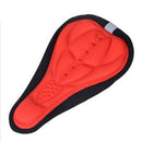 Bike Silicone Saddle Seat Cover Silica Gel Cushion Soft Pad Red