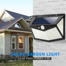212LED Solar Motion Sensor Wall Light IP65 3 Modes Garden Porch Courtyard Lamp