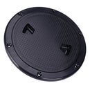 Marine Boat RV Black Plastic 8Inch Access Hatch Cover Screw Out Deck Plate