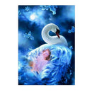 DIY 5D Mosaic Girl Swan Needlework Cross Stitch Embroidery Diamond Painting