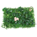 Artificial Grass Flower Mat Foliage Plants Panel Plastic Greenery Ornament F