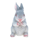 Decorative Garden Rabbit Statue Squatting Bunny Statues Home Ornament Gray