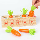Edicational Carrots Harvest Wooden Matching Game Funny Toys for Boys Girls Gift
