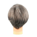 Sexy ladies short gray white mixed Natural Hair wigs + Free Wig cap w45