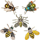 Cute Honeybee Animal Insect Brooches Pin Bee Shape Corsages Scarf Clips JeweX5A4