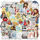 50x Jesus Christians Ctoon Graffiti Stickers Laptop Skatebod Luggage Deca Hn