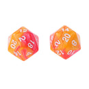 10pcs/set 20 Sided D20 Dice for TRPG Game   Orange Red