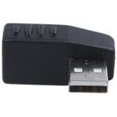 Black Side Right Angle USB A Female To A Male Adapter Connector Hubs