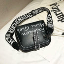 Fashion Women Wide Shoulder Strap Bag Leather Messenger Bag Purse (Black)