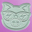 Cartoon Pig Cutting Dies with Clear Stamps for Craft Scrapbooking Embossing Card