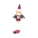 Christmas Plaid Wings Love Girl Pendant Hanging Ornament for Kids Gifts (B) A
