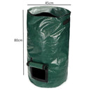 2Pcs 80L Organic Waste Kitchen Garden Yard Compost Bag Portable Environment