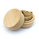 Rustic Wedding Ring Box Wood Round Engagement Personalized Ring Bearer Box