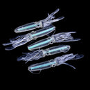 5Pcs Glow Luminous Silicone Squid Lures Soft Squid Skirt Bait Artificial Lu L5R1