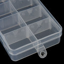 Clear Plastic Tackle Box 10 Compartment  Fly Fising Lure Box Tool Case 3C