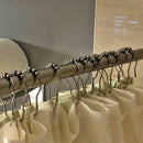 12pcs Bathroom Rustproof Metal Double Glide Shower Hook Curtain Ring Roller