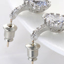 Zircon Earrings Round Earrings Fashion White Bride Wedding Earrings Hypoall
