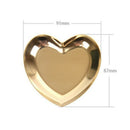 5X(Heart Shaped Jewelry Serving Plate Metal Tray Storage Arrange Fruit Tra C5G4)